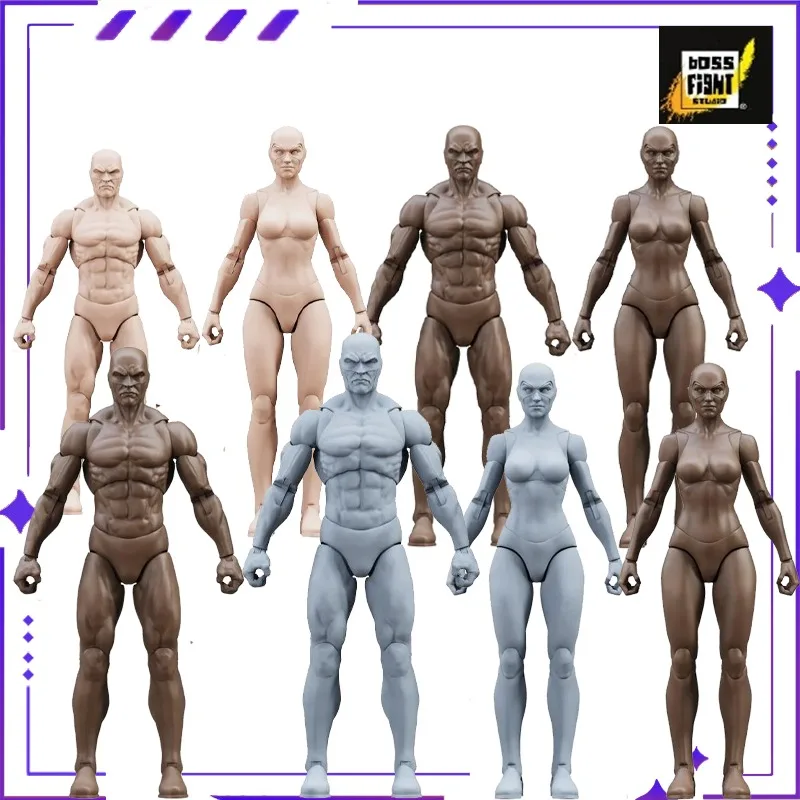 

【 in Stock 】 Boss Fight Studio Original BFS Boss Strike 1/12 6-inch Unisex 4-head Carved Meat Brown Gray Movable Model Toy Gift