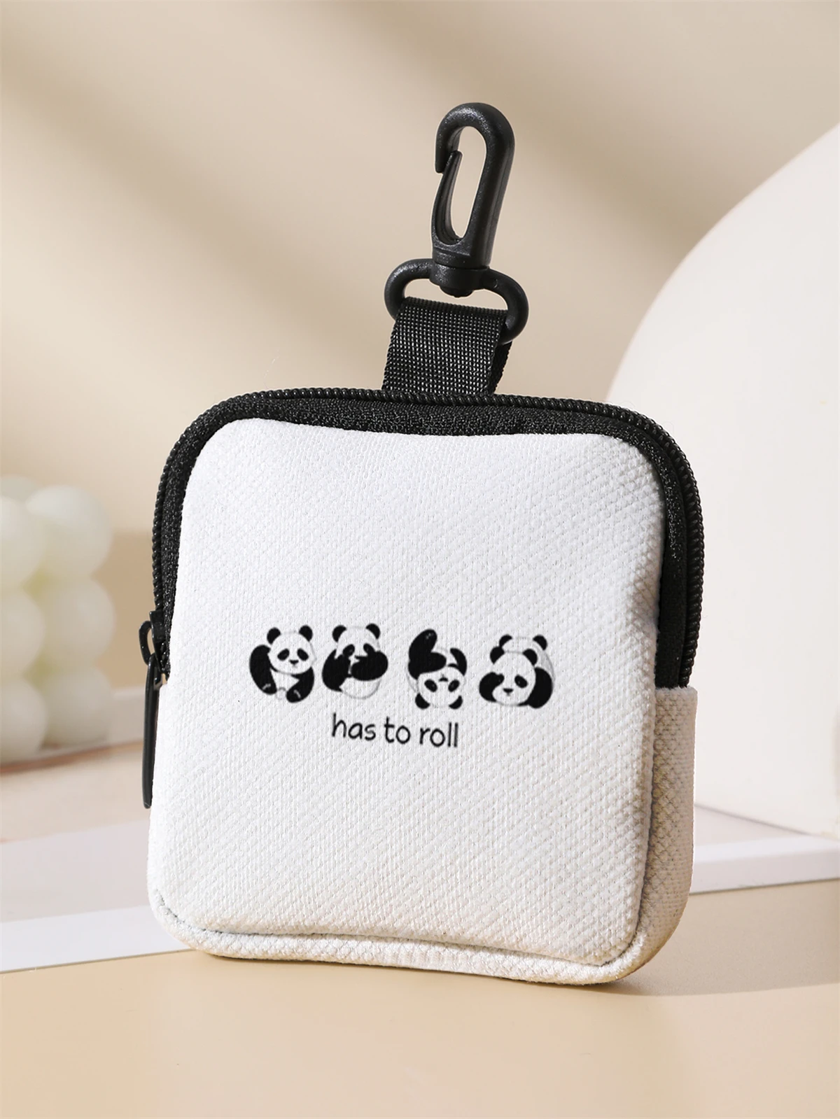 Monedero de gran capacidad con estampado de panda, monedero con estampado digital y bolsa de almacenamiento son opciones ideales para gifs.