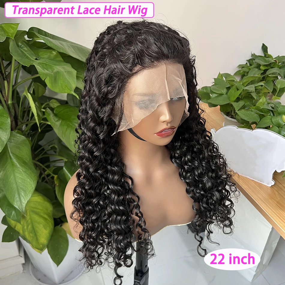 

Парик из натуральных волос 13x4 HD Lace Frontal Water Wave, предварительно выщипанные пряди, отбеленные узлы, прозрачный кружевной фронт, плотность 200%, натуральный цвет