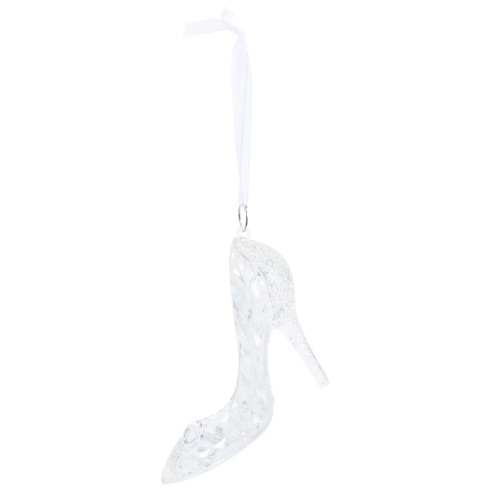 

Christmas Tree High Heel Shoe Ornament Transparent Hanging Decor Holiday Xmas Pendant Shoe Decoration Home Festive Party