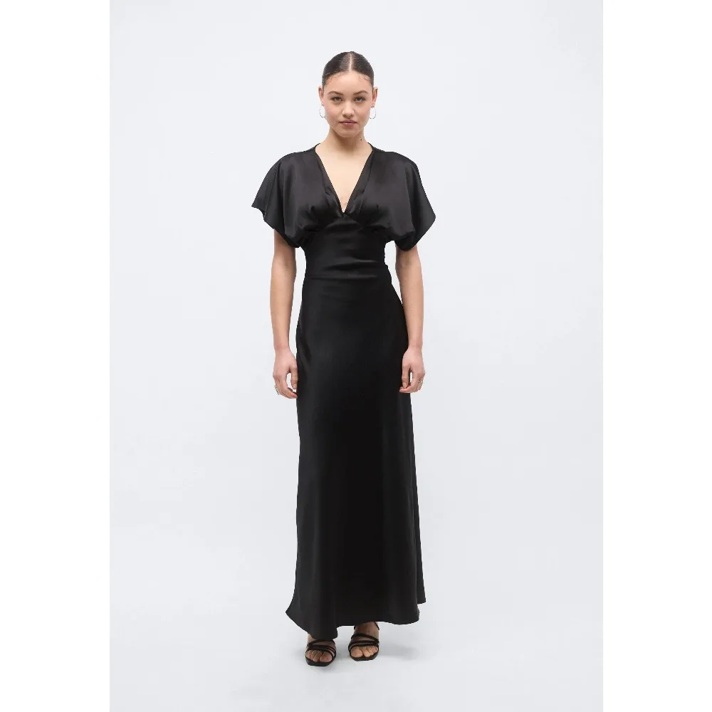 Customized Black Mother of Birde Dresses 2026 for Women Wedding Satin V Neck Maxi Elegant Evening Dress Bodice Long Prom Gowns