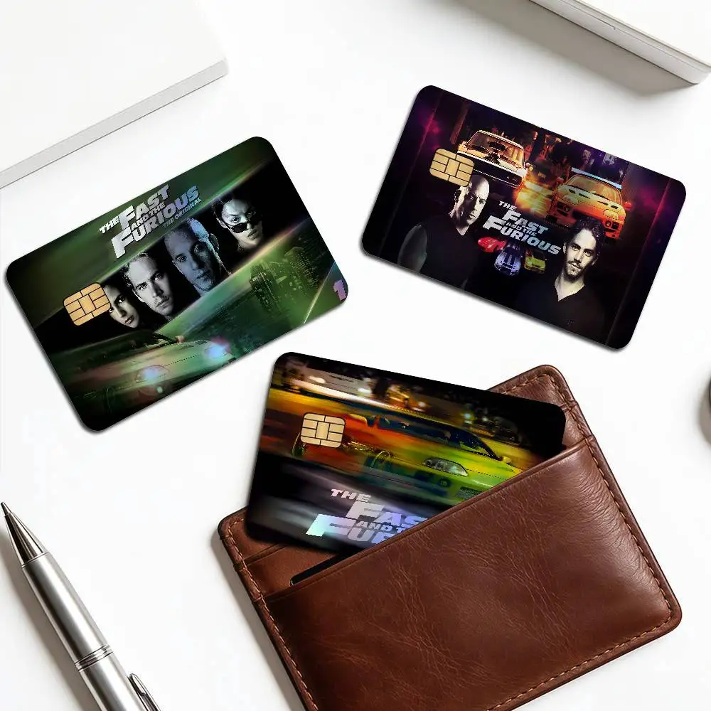 F-FastS And Furious Laser Flash Bank Card Stickers Fashion Aesthetic Design for Daily Decor