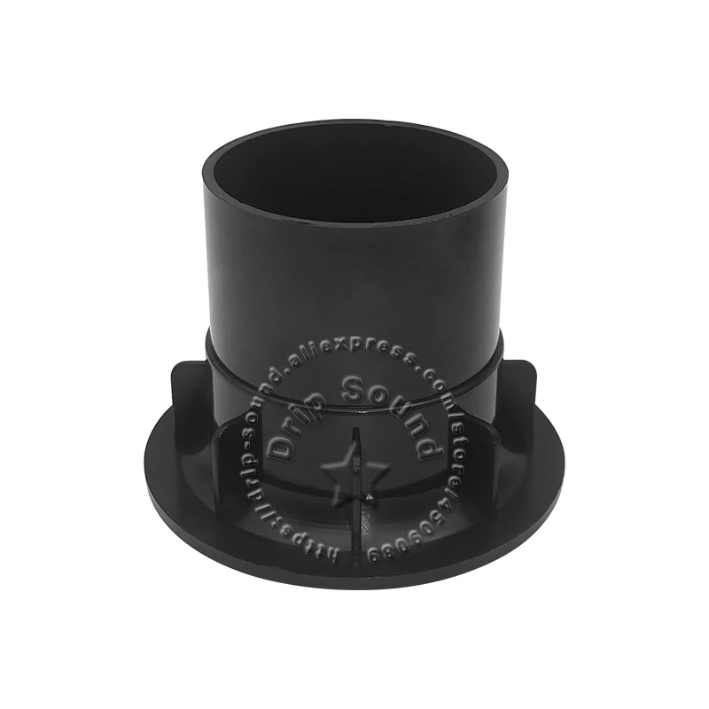 2 قطعة منفذ مكبر الصوت أنبوب باس مضخم الصوت أنبوب منعكس صندوق مكبر الصوت تنفيس 53 مللي متر ثقب مفتوح # أسود