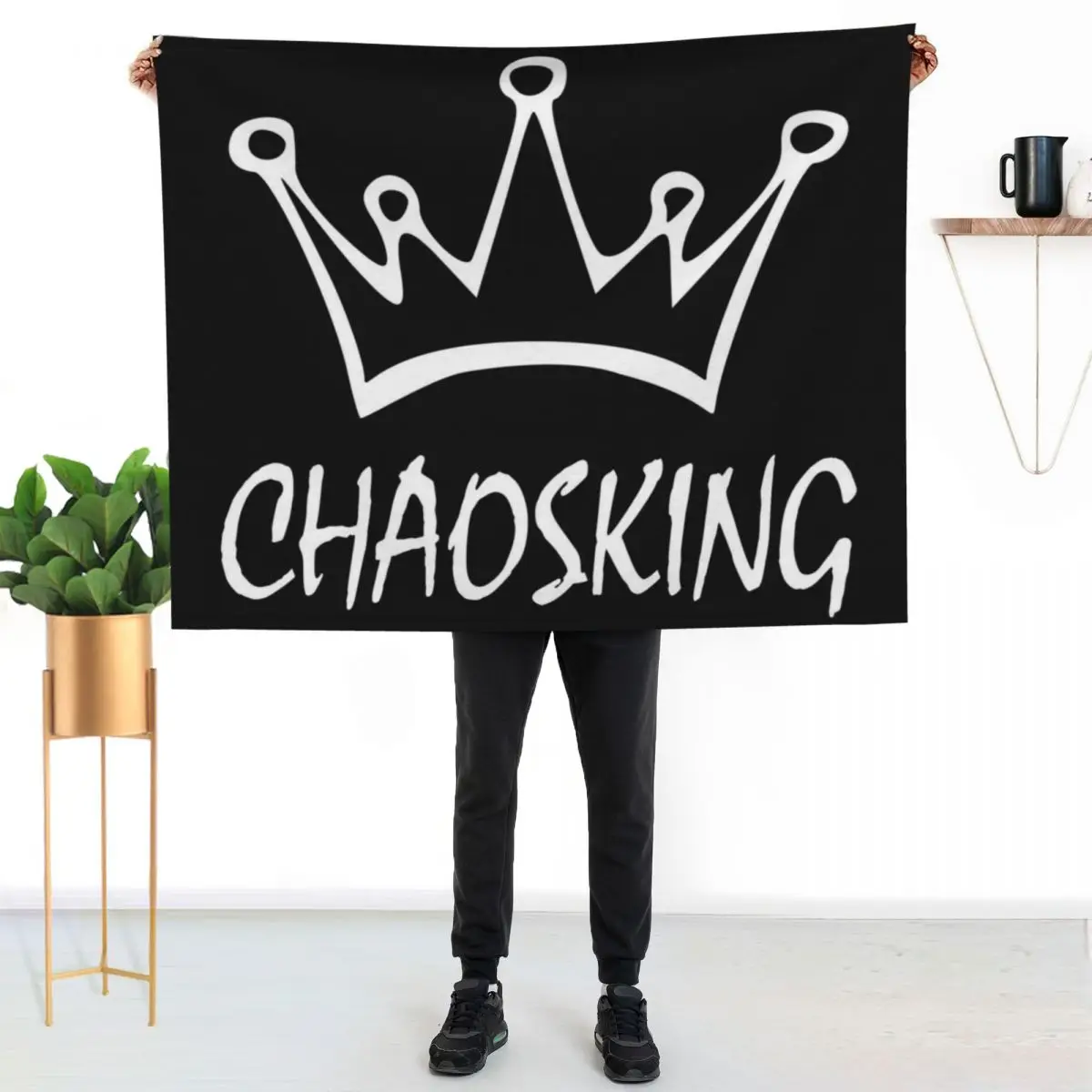 chaosking - chaos king - king Throw Blanket Bed Fashionable Furrys Weighted Soft Plaid Single cosplay anime Blankets