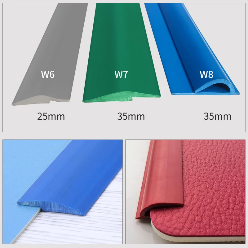 1M PVC Sealing Strip Floor Adhesive Edge Wrapping Carpet Floor Edge Pressing And Sealing Strip Threshold Height Connecting Strip