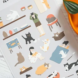 Korean Import Suatelier Cat Have Staff Owner Paper Stickers Scrapbooking Diy Journal Stationery Sticker Deco School Supply