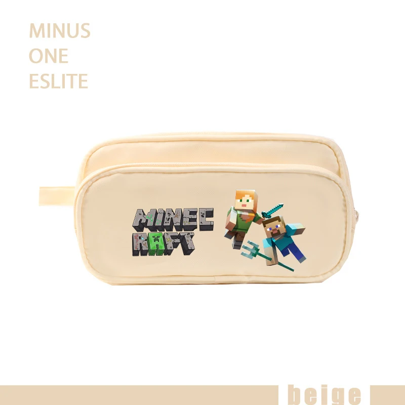Game Theme Printed Multi-layer Pencil Bag Minecrafted Large Capacity Pen Pouch Student Stationery Bags Children School Supplies