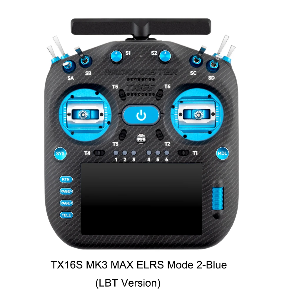 RadioMaster TX16S MK3 MAX 2,4GHz 900MHz AG02 CNC Hall Gimbal 5 Zoll IPS Touchscreen EdgeTX ExpressLRS Funkfernsteuerung