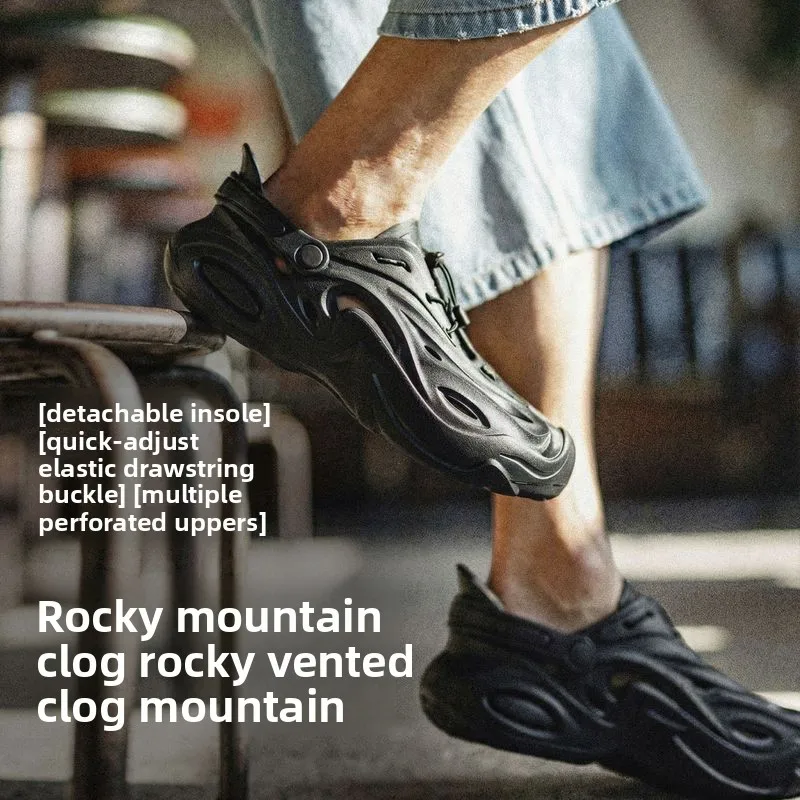 

Maden Summer Men's Thick Sole Height Increasing Outdoor Water Shoes Breathable Rocky Mountain Beach Sandals Man Shoes Versatile