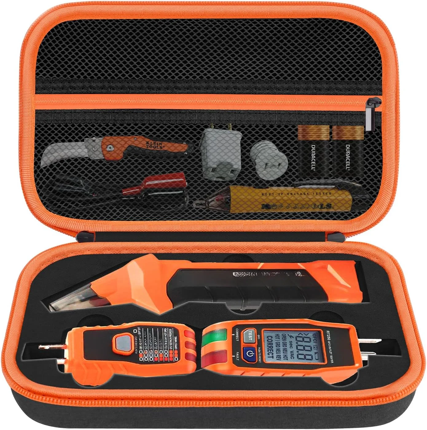 Carrying Case for Klein ET310 Circuit Breaker Finder Electric Tester 80016 Outlet RT250 GFCI Receptacle Electrician Battery Bag