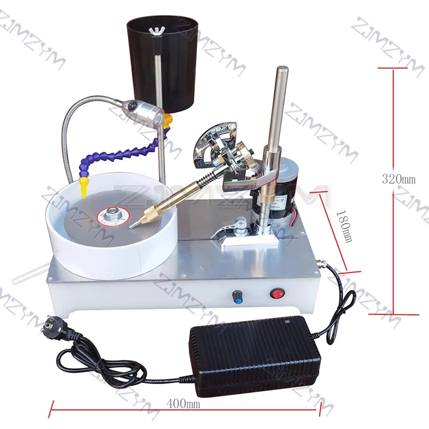 2800RPM rettificatrice per pietre preziose Faceting Machine lucidatrice per gioielli sfaccettata lucidatrice per smerigliatrice piatta macchina lapidaria 120W