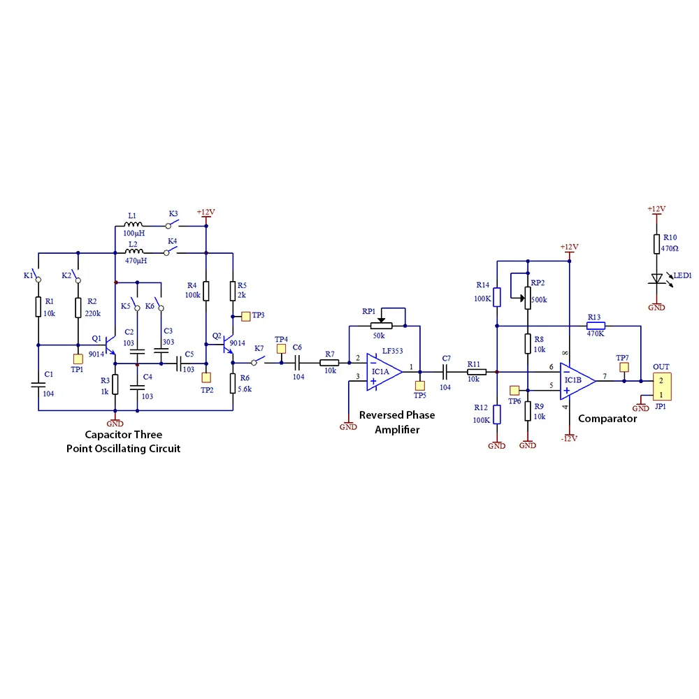 DIY Kits Electronic LC Oscillating Amplifier Application Circuit Module Suite DC 5V Funny Soldering Practice Components