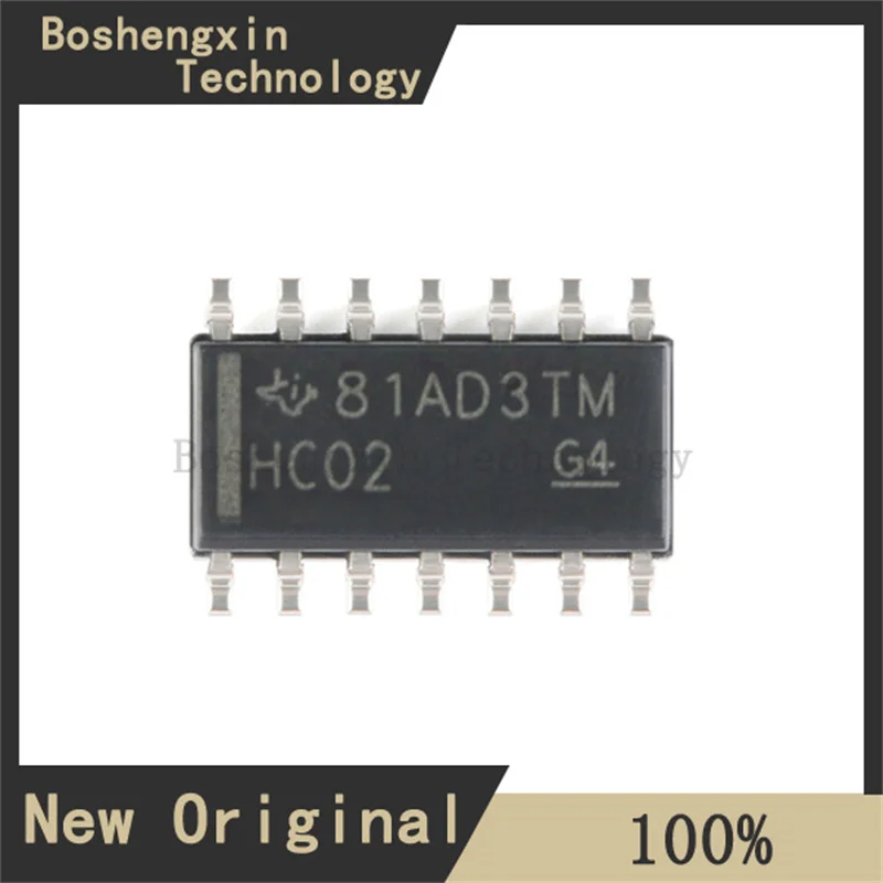 10Pcs SN74HC02DR 4-…