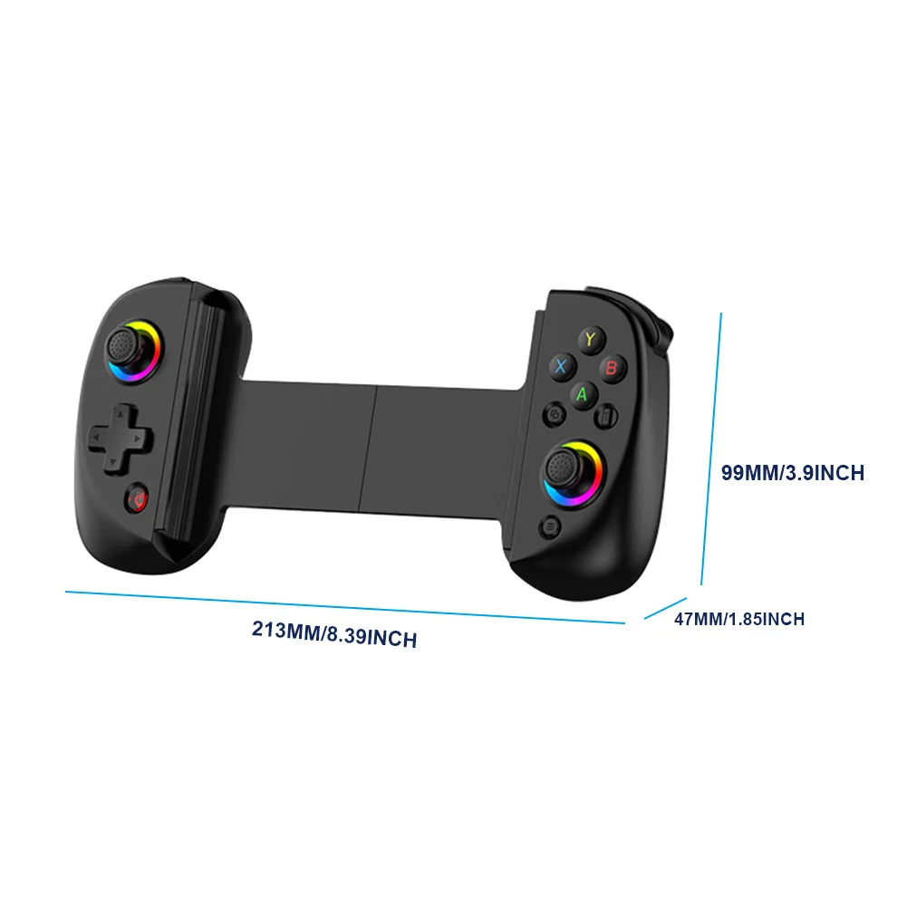 ワイヤレスゲームコントローラーd8,ターボ,ラピッド,rgbリングライト,6