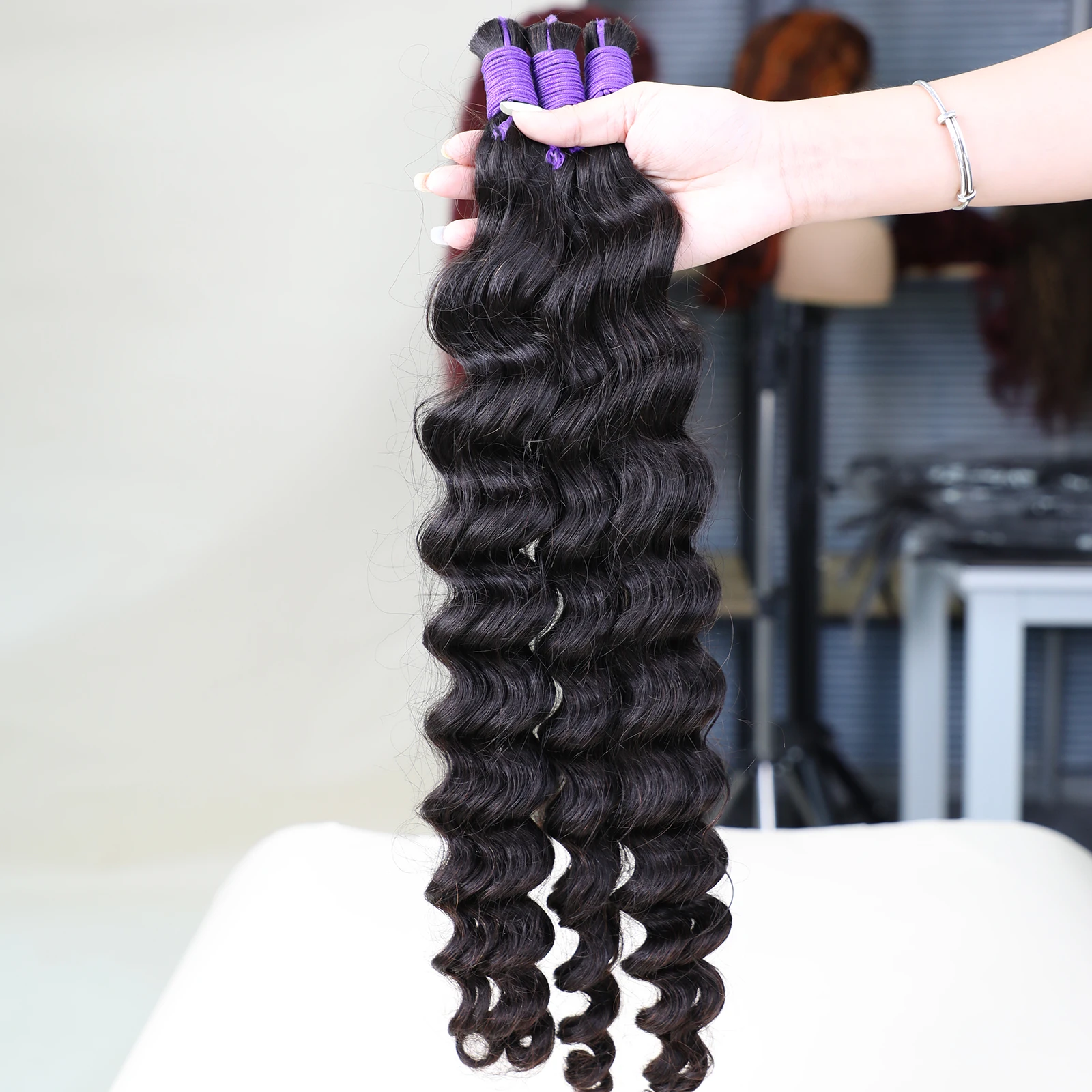 Loose Deep Wave 30Inch Remy Human Hair Bulk For Braiding High Quality 100% Extensions No Weft For Women Human Hair Bulk