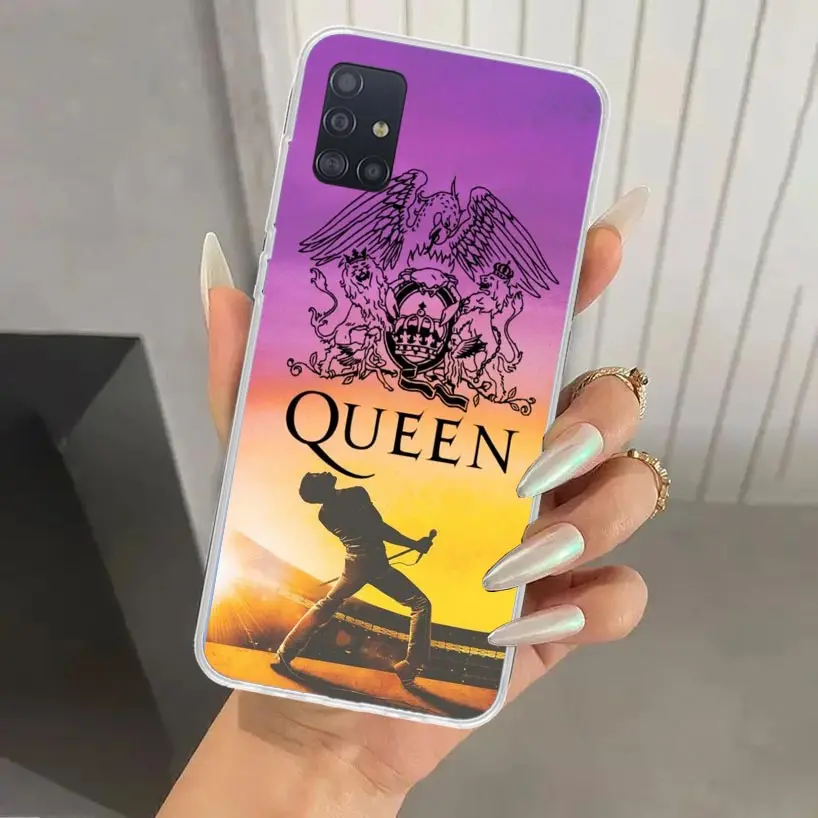 Rock Funky Freddie Mercury Queen Phone Case for Samsung Galaxy A51 A50 A71 A70 A41 A40 A31 A30S A21S A20S A10S A20E A11 A01 A6 A