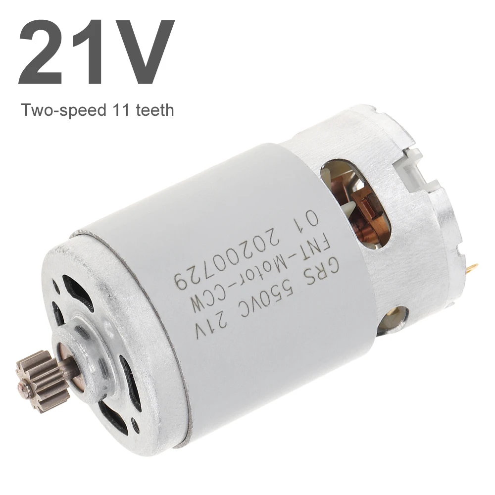 

RS550 DC Motor 11 Teeth 21V 23000 RPM High Speed Micro Motor with High Torque Gear Box for Cordless Charge Drill Screwdriver