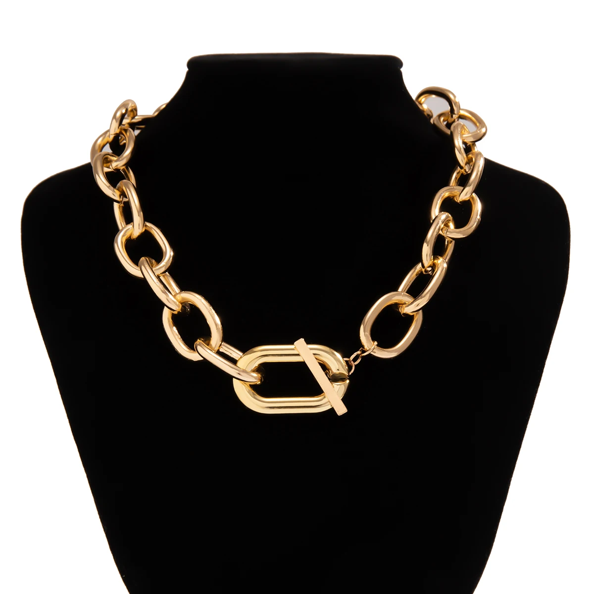 Lacteo Punk spessa collana grossa per le donne O-Chain Link Choker semplice gioielli collare sul collo accessori per feste ragazze nuovo