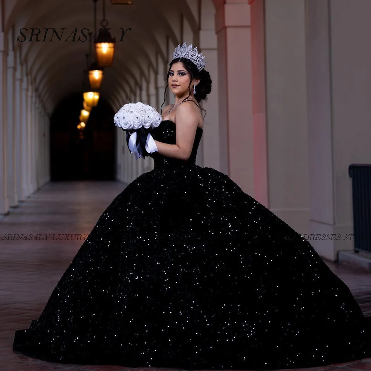 

Customized Lace Sweetheart Quinceanera Dresses Paillette Sweet 15 Off The Shoulder Formal Sleeveless Vestidos De 15 Anos Ball