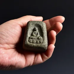 Buddha Stone Statue Decoration Table Ornaments Antiques Home Accessories Incense Teapot Cover Pedestal Handmade Handgrip Tea Pet