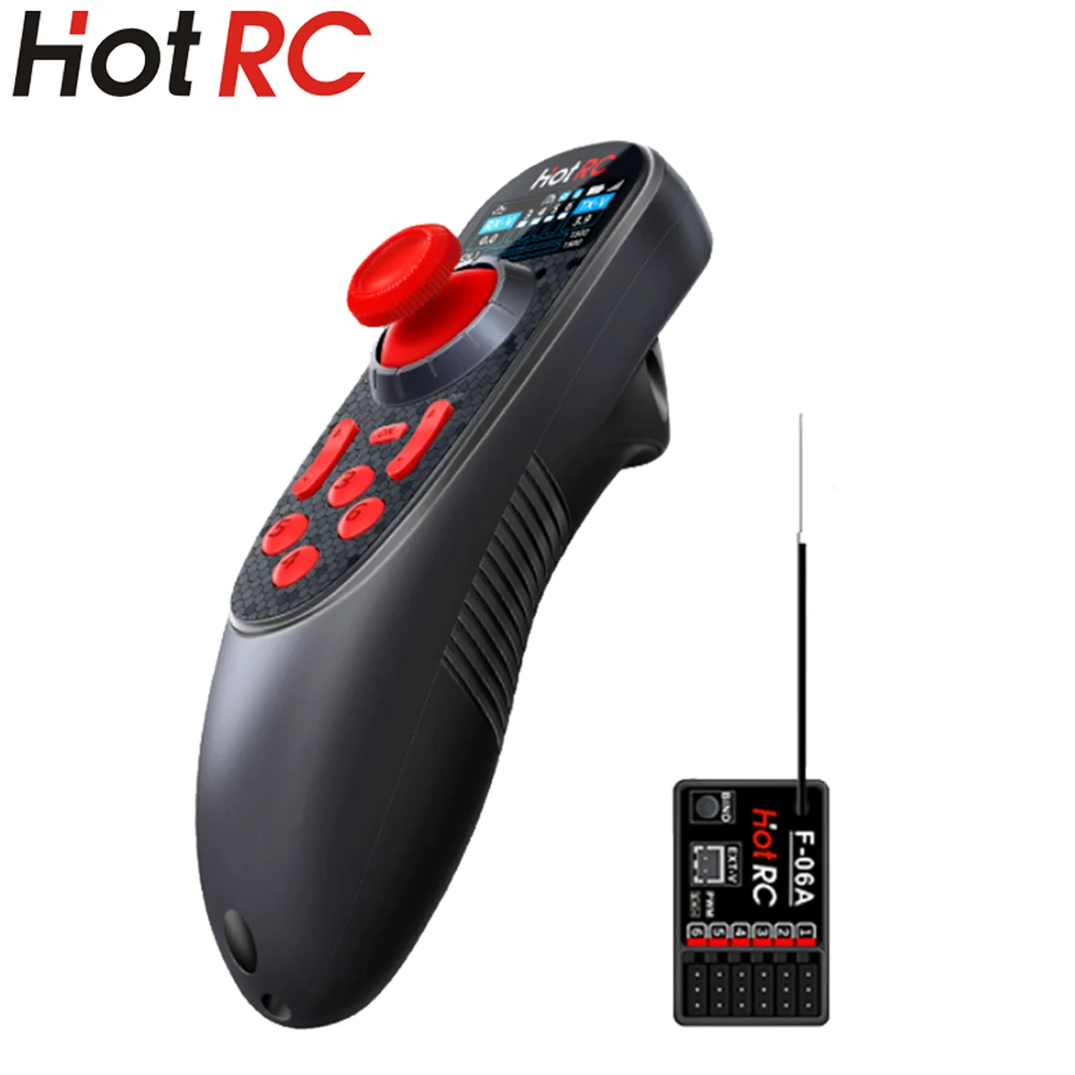 

HOTRC DS650 передатчик 6CH 2,4G радиосистема цветной экран пульт дистанционного управления F-06A приемник DS600 обновление для радиоуправляемой рыбацкой лодки