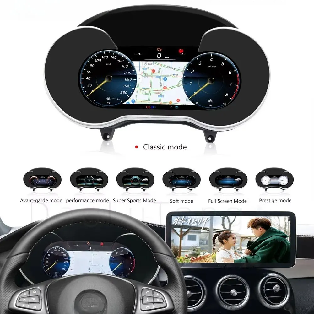 Updated Android Radio Touch Screen Carplay  Navigation LCD Digital Cluster for  C-Class/GLC/W205 2015-2018