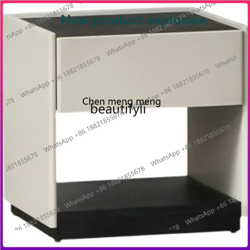 k182  Nordic Light Luxury Paint Bedside Table Simple Modern Italian Minimalist Nordic Bedside Cabinet