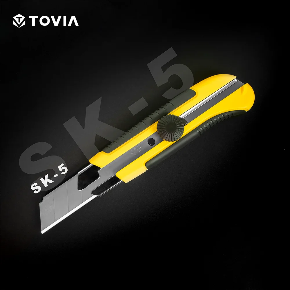 T TOVIA Sliding Blade Knife,SK5 blade + high strength plastic blade body, suitable for cutting/opening, etc., hand tools