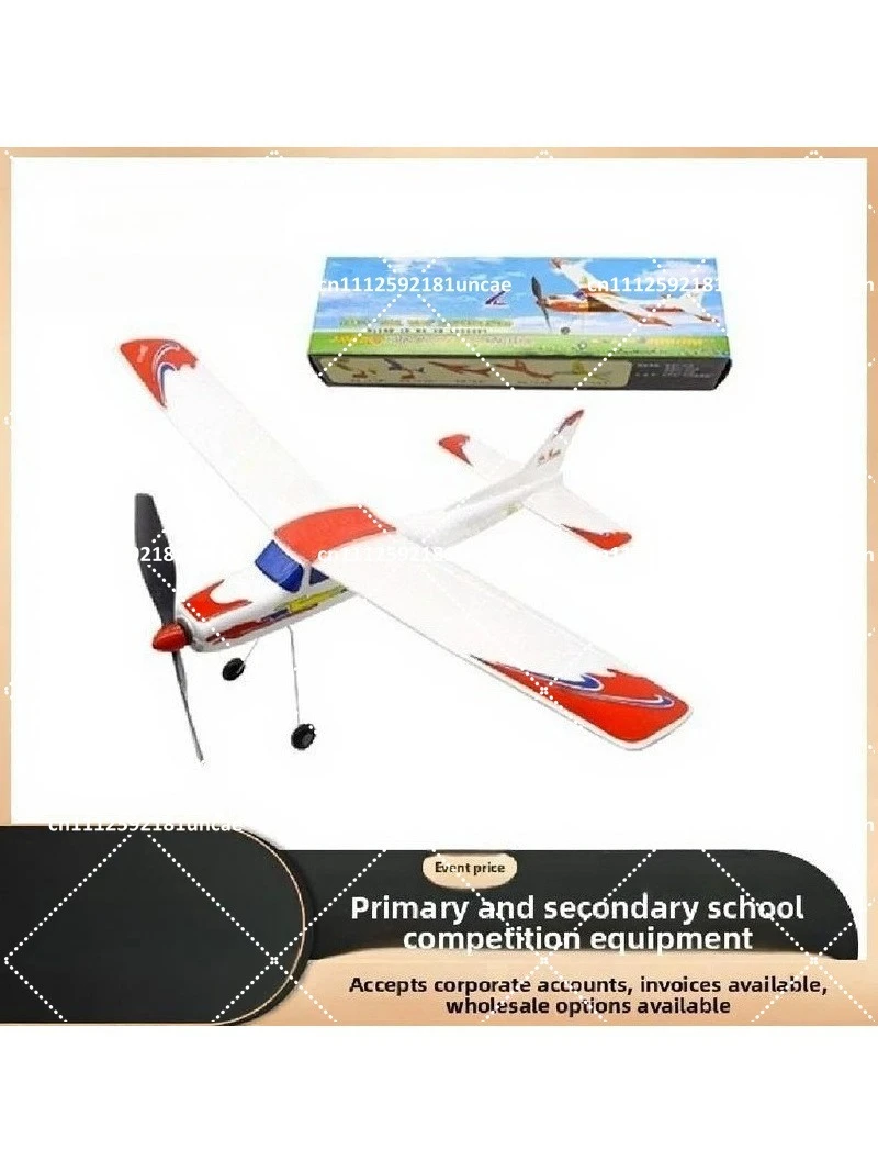 Balsa Wood Rubber Band Glider DIY Plane Kit for Kids Aviation Competition Educational Toy