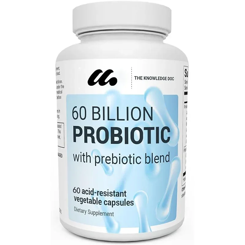 

60 billion probiotic supplements -prebiotics and probiotics promote digestive health,constipation,diarrhea,bloating,and bloating