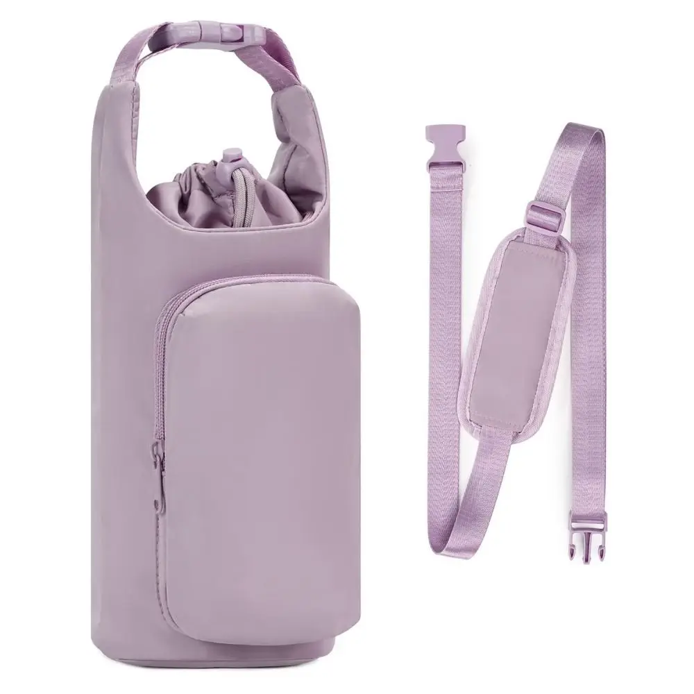 New Portable Water Bottle Carrier Bag Adjustable with Straps Shoulder Bag Camping Traveling Outdoor Water Bottle Sleeve