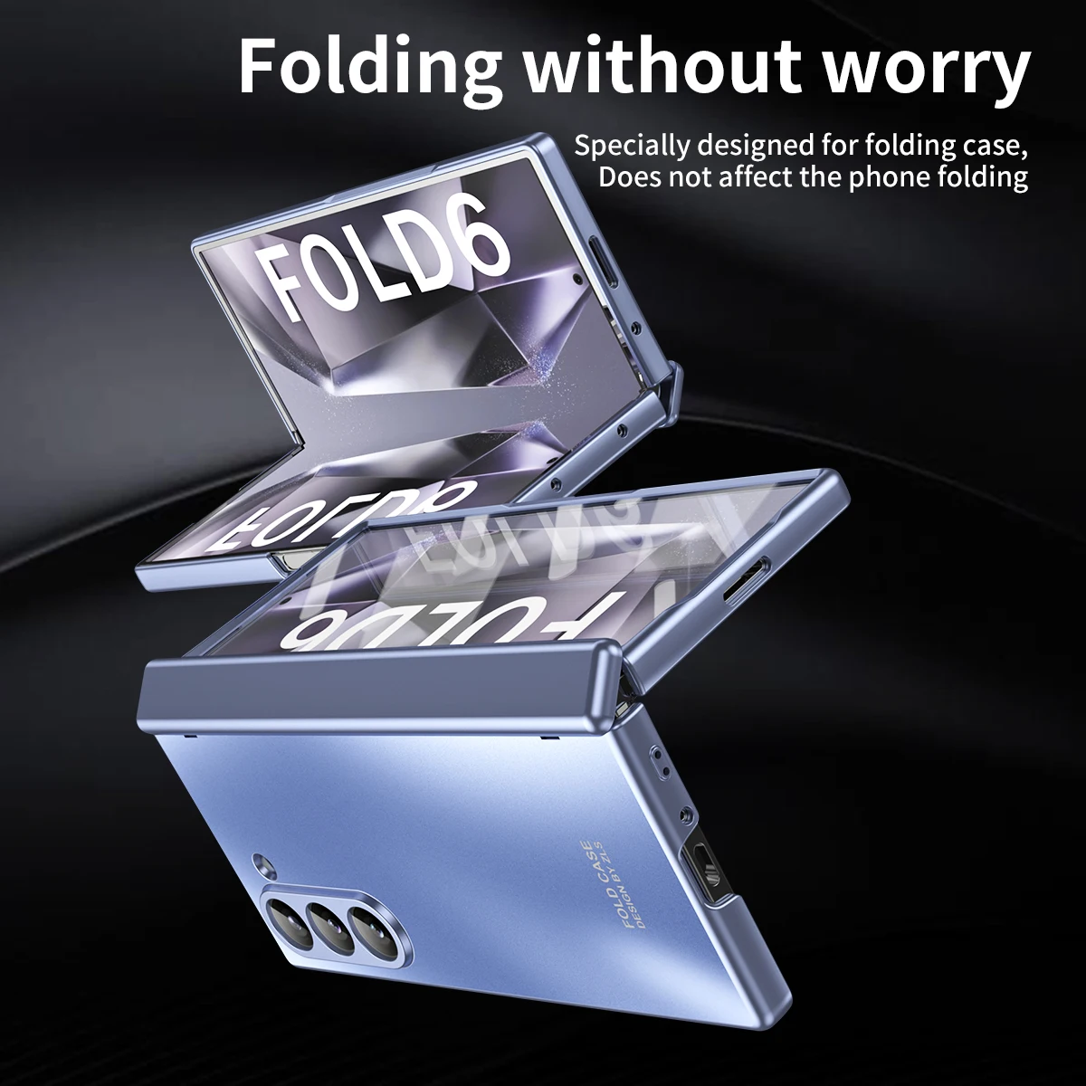 For Samsung Galaxy Z Fold 6 5 4 3 Case Luxury Skin Friendly Matte Folding All Inclusive with Tempered Film Shockproof Hard Cover