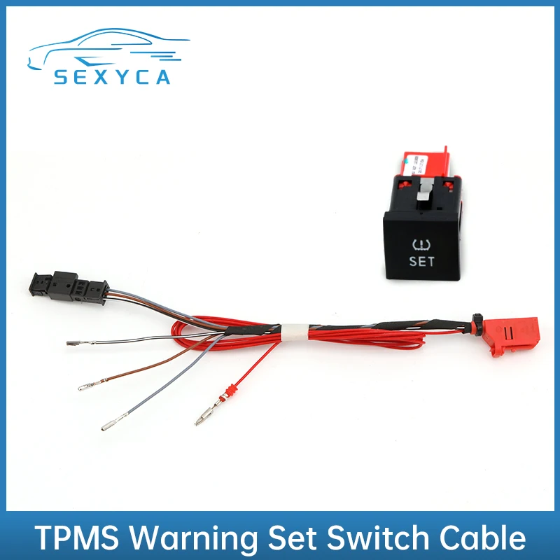 

TPMS Tire Pressure Warning Set Switch Button Wiring Harness For VW Golf 6 MK6 Jetta 5 MK5 6 EOS Polo Scirocco Touran 56D927121