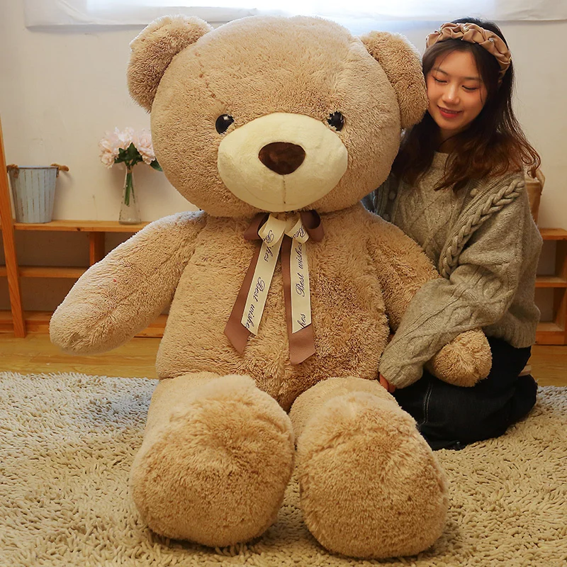 

100/120cm Giant Bear Doll Soft Stuffed Animal Teddy Bear Plush Toys Boys Girls Valentine Lover Birthday Gift