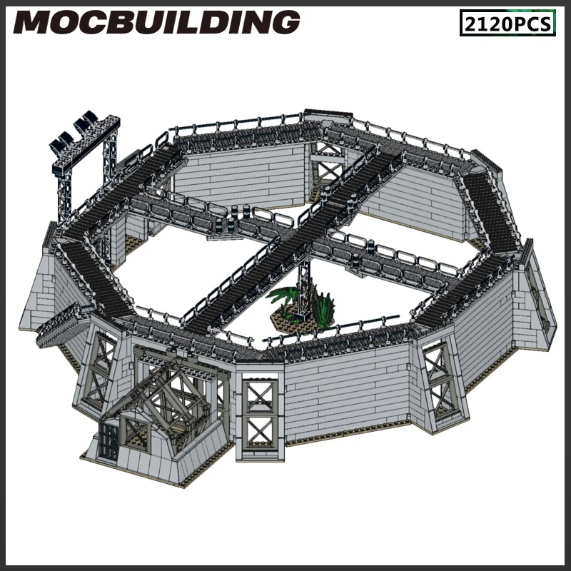 MOC Building Block Jurassic Dinosaur Velociraptor Cage DIY Brick Toy Movie Scene Model Series Collection Birthday Gift Christmas