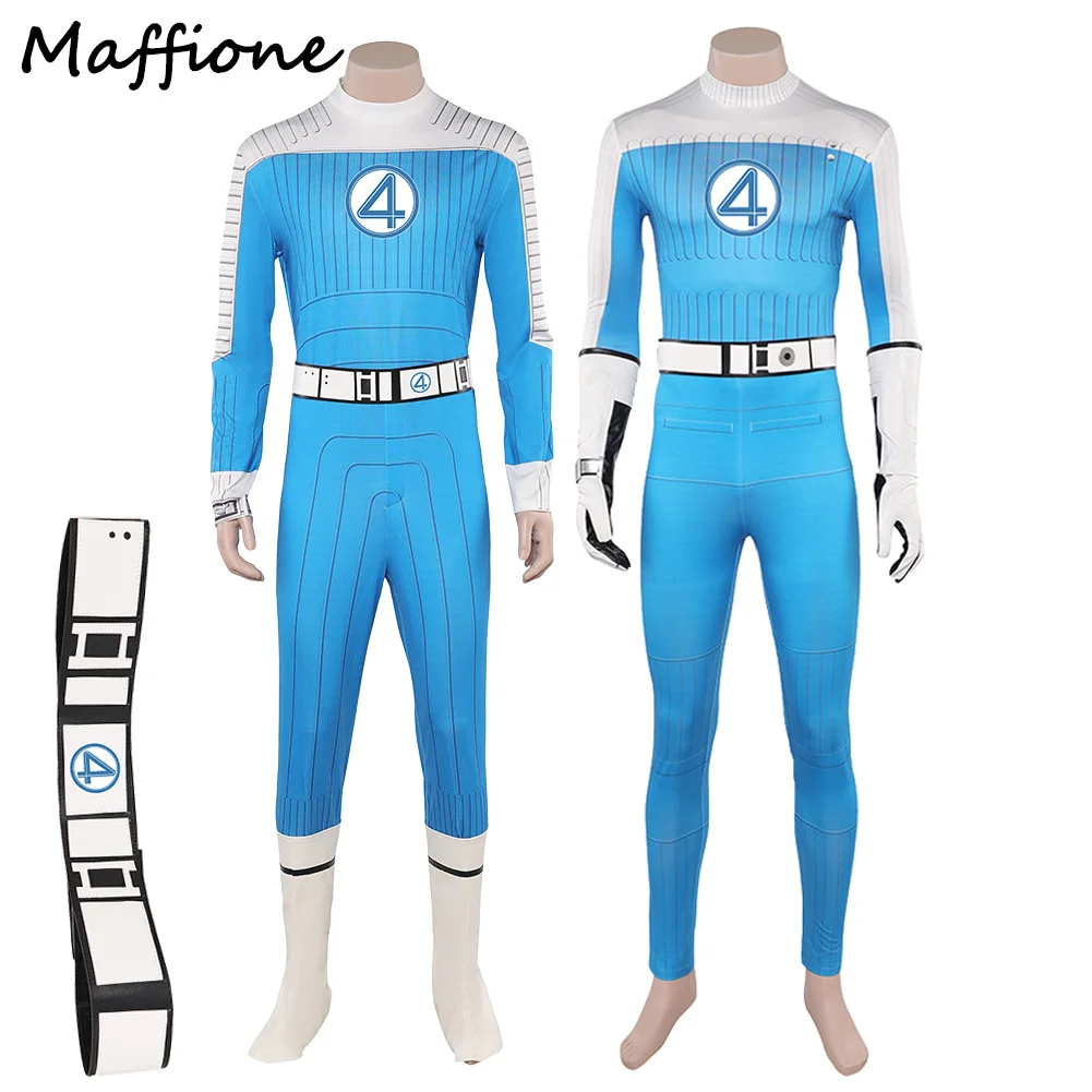 

Humans Flame Jonathan Reed Richards Cosplay Jumpsuits Costume 2025 Movie 4 Pieces Fantastic Disguise Bodysuits Gloves Halloween
