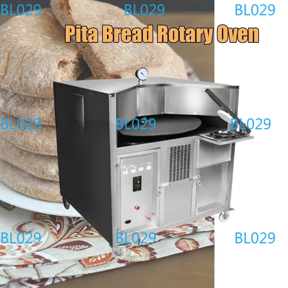 

Коммерческая газовая печь для арабского хлеба Pita с подогревом Naan Roti с контролем температуры, роторная печь для хлеба Pita