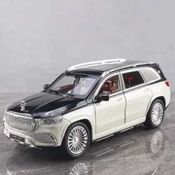 1:24 Scale GLS600 Car Toy Model Alloy Diecast Sound Light Simulation Scale Doors Opened Vehicle Models Toys for Kids Souvenirs