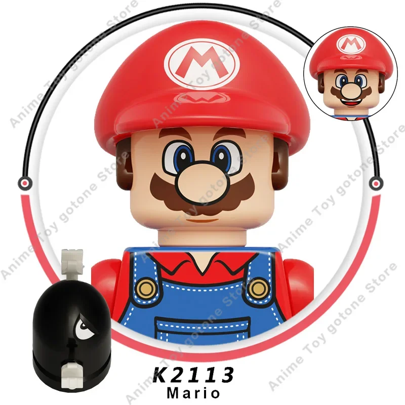 KDL815 Anime Super Bros Mario toy Fig Super Maria Bros building Blocks Dolls Wario Luigi Peach Yoshi Mushroom Bricks Toys Gifts