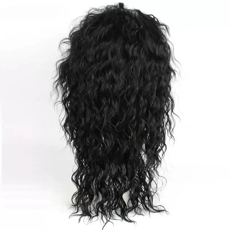 Anime Michael Jackson Cosplay Michael Cosplay Black Wig Michael Role Play Medium Long Curly Black Hair Wig Halloween Cos Wigs
