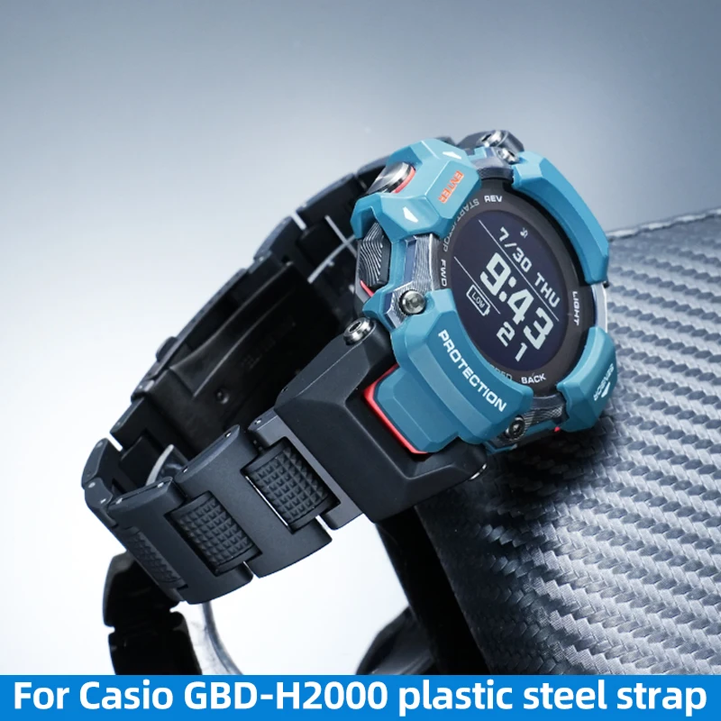 

Ремешок для умных спортивных часов Casio GBD-H2000 3515, модифицированный, легкий, из ТПУ и стали, мужской браслет
