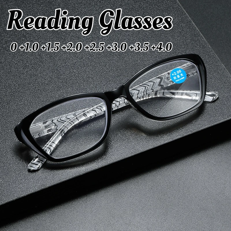 

Men's and Women's New Retro Anti-blue Light Presbyopia Glasses Ultra-light Spring-loaded Leg Reading Presbyopia Glasses +3.5+4.0