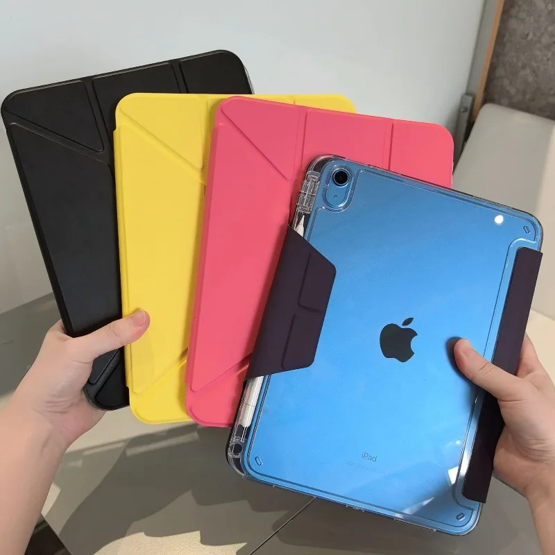 Buckle Case For iPad A16 11th 10th 10.9 10.2 7/8/9th Cover iPad Air 11 13 12.9 Pro 6 5 4 3 10.5 9.7 Mini 6 7 Pencil Holder Cases
