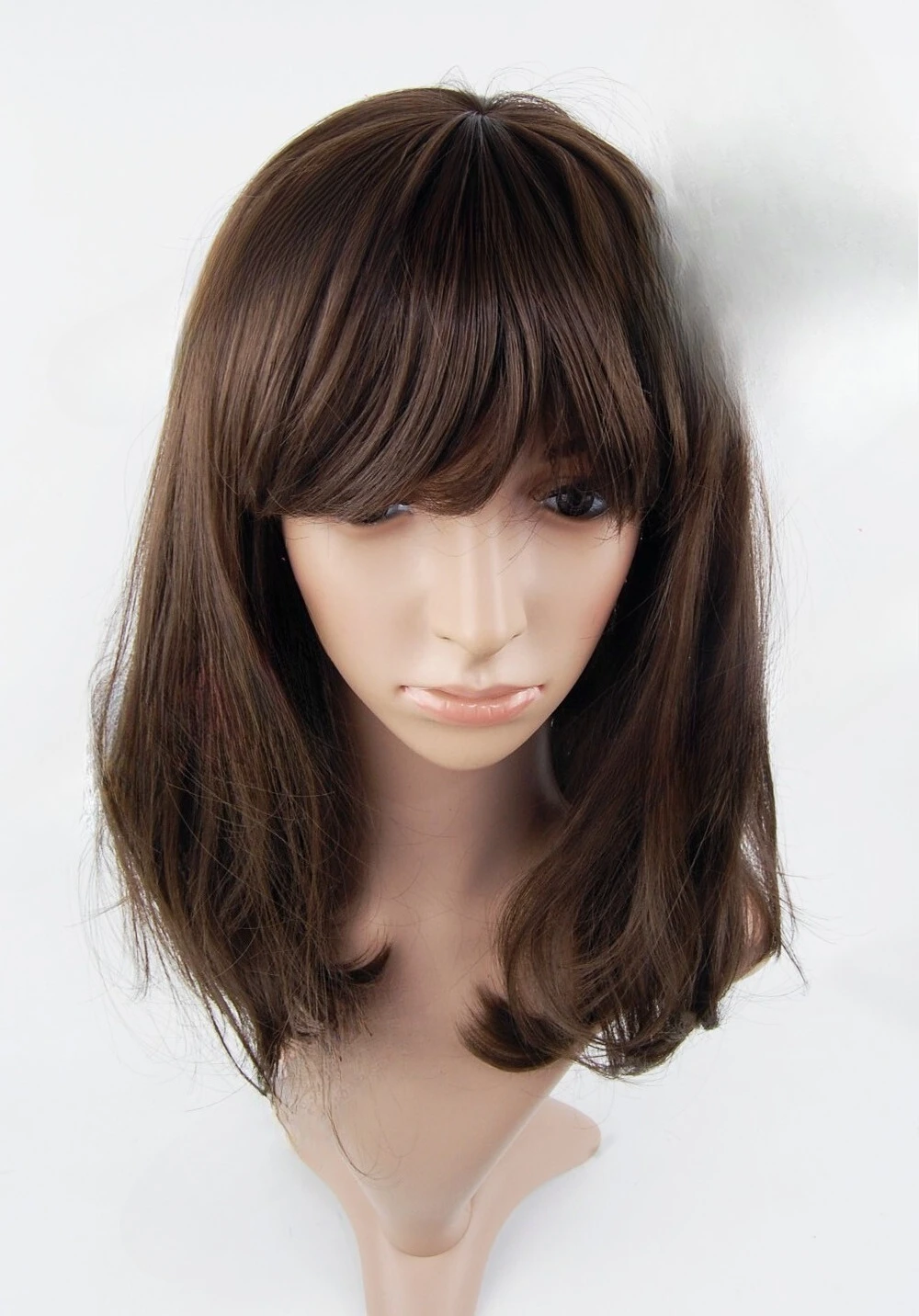 W185 วิกผมสังเคราะห์ยาวปานกลางสีน้ําตาล - studio7-uk