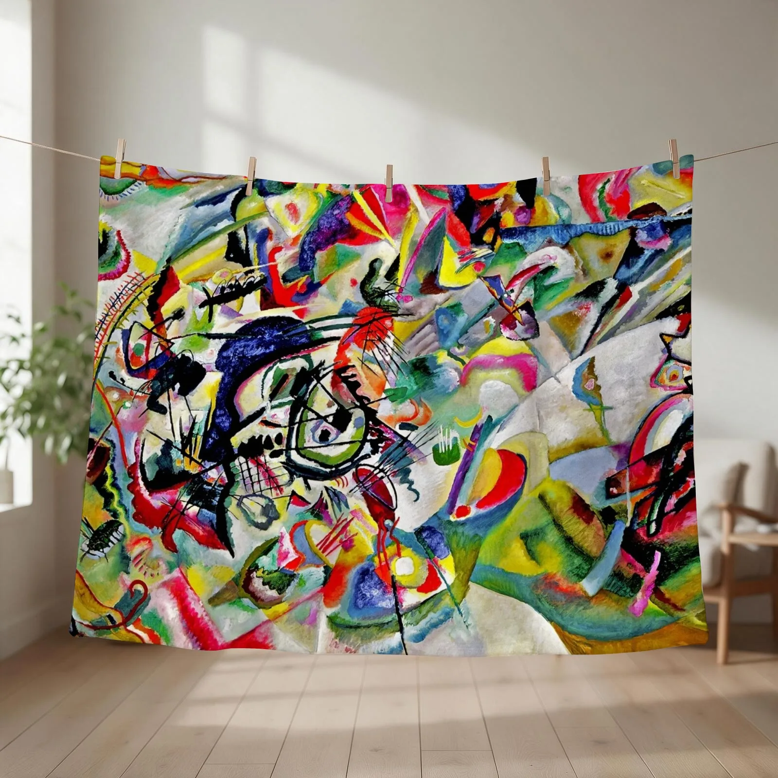 Composition VII, Composition 7 by Kandinsky Throw Blanket Kid'S Bed linens Sofa Throw Designers Blankets