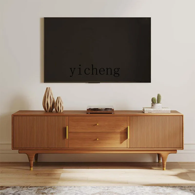 

ZK American retro solid wood TV cabinet medieval living room simple locker