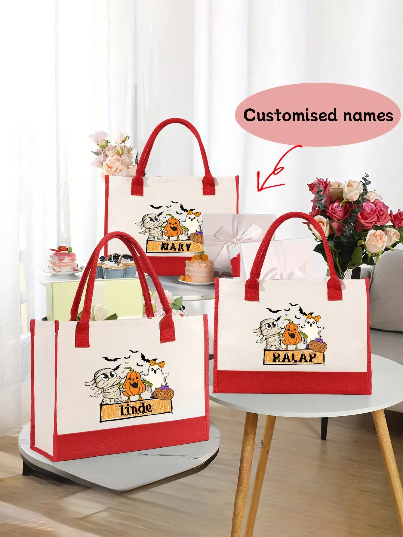 (Please private message customer service) Customized hot stamping graphics and text, cute Halloween pictures