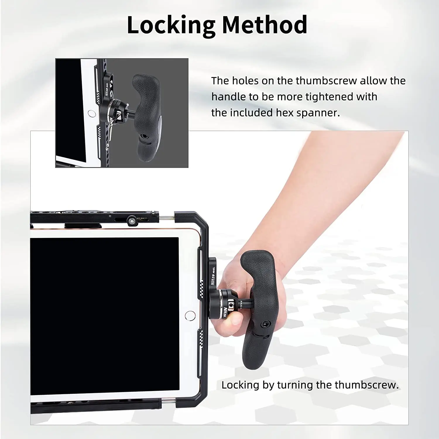 Nitze Left and Right Side Handle Kit with ARRI Rosette for Monitor Smartphone Camera Cages- PA32A