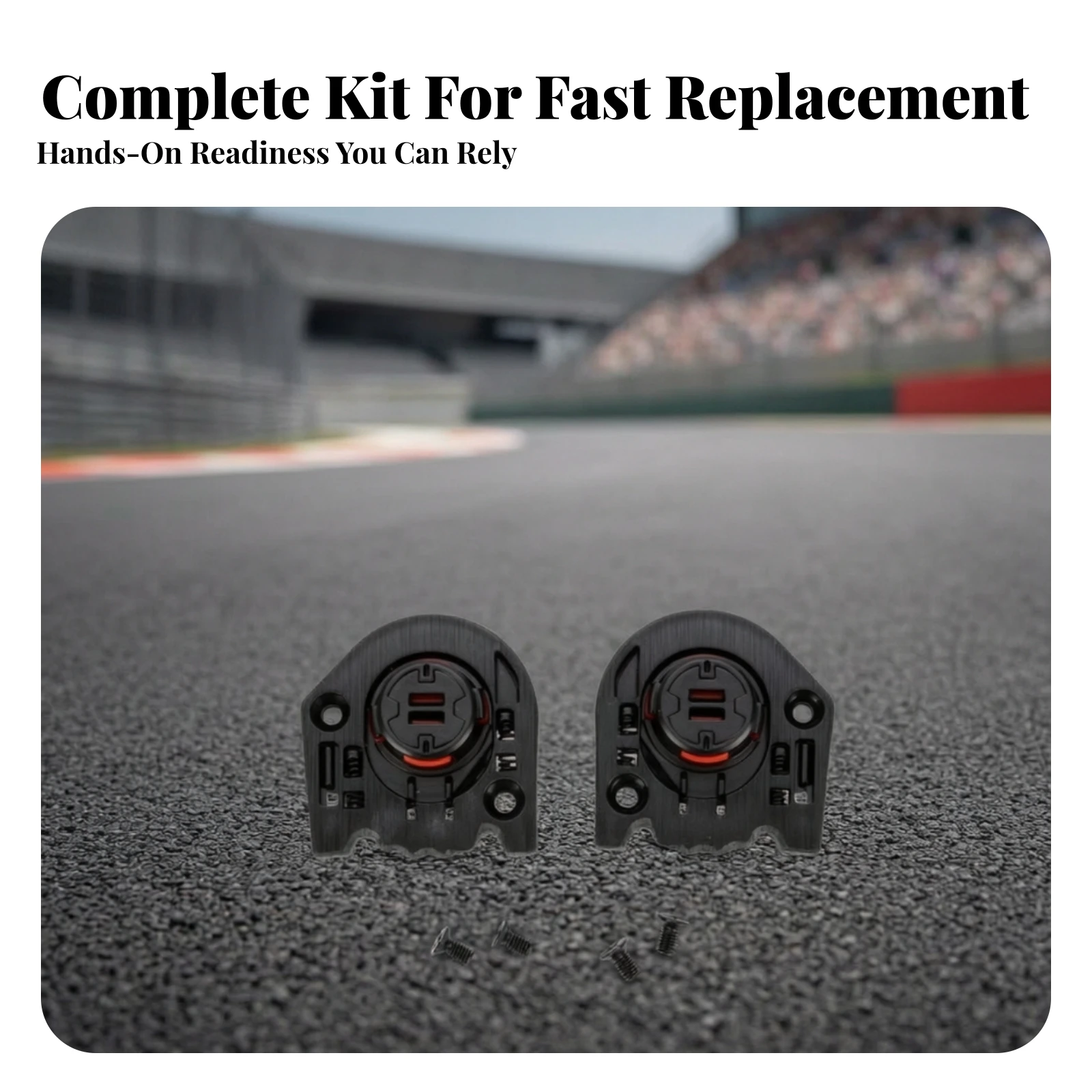 Helmet Visor Base Base with Screws Quick Release Helmet Visor Base with Screws Visor Ratchet Kit Reliable Long-Lasting