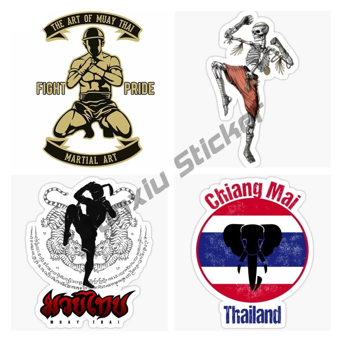 

The Art of Muay Thai Fight Prioe Windshield Car Stickers Occlusion Scratch Decal Trunk VAN Waterproof Auto Decal Laptop Graphics